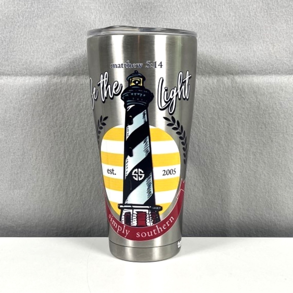 Tervis 30oz Stainless Steel Tumbler Simply Southern "Be the Light" Matthew 5:14